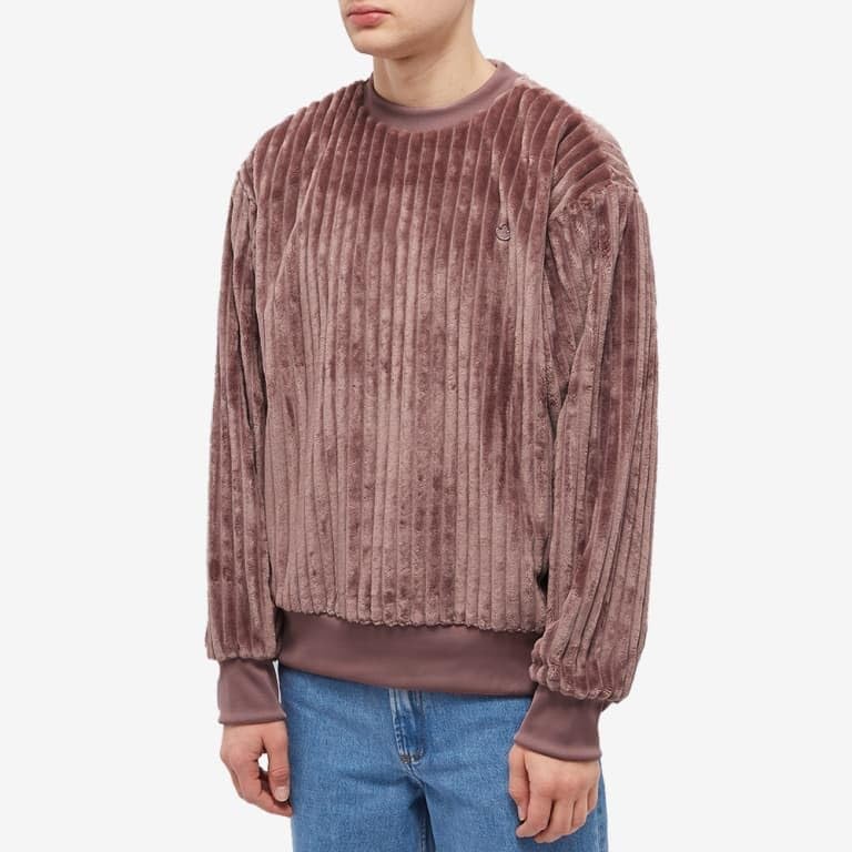 adidas Originals Men's Ribbed Velvet Crew Sweatshirt3