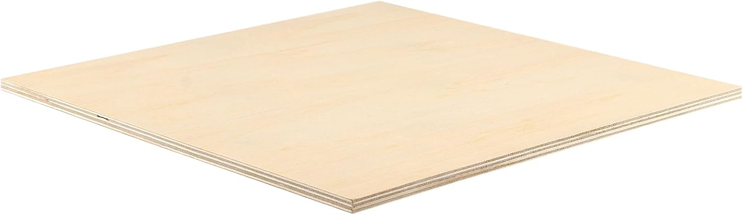 MUKCHAP 20PCS 10 x 10 x 1/4 Inch Square Plywood Boards, 6mm Unfinished Basswood Sheets, Craft Wood Sheets for DIY Crafts, Drawing