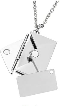 Necklace Envelope Locket Necklace Stainless Steel Gold Silver You Secret Pendant Necklace Jewelry