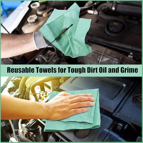 Image of HunnmingRe 300 Sheets Disposable Shop Towels Heavy Duty Shop Towels,Green