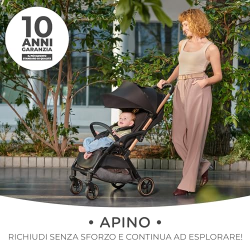 Passeggino 4 ruote Kinderkraft KSAPIN00BLK0000 APINO Raven Black - 3