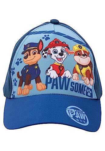 United Labels Paw Patrol Casquette Enfant Pawsome Chase Marshall Rubble Bleu Casquette Réglable Casquette pour Garçon Fille, bleu, 54