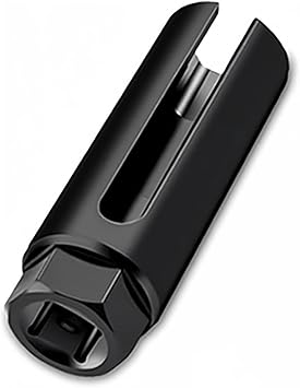 Oxygen Sensor Socket with Side Wire Cutout, 1/2" Drive by 7/8" 6-Point O2 Sensor Fit All Vehicles O2 Removal and Installation, Offset Oxygen Sensor Socket, Car Accessories 9mm