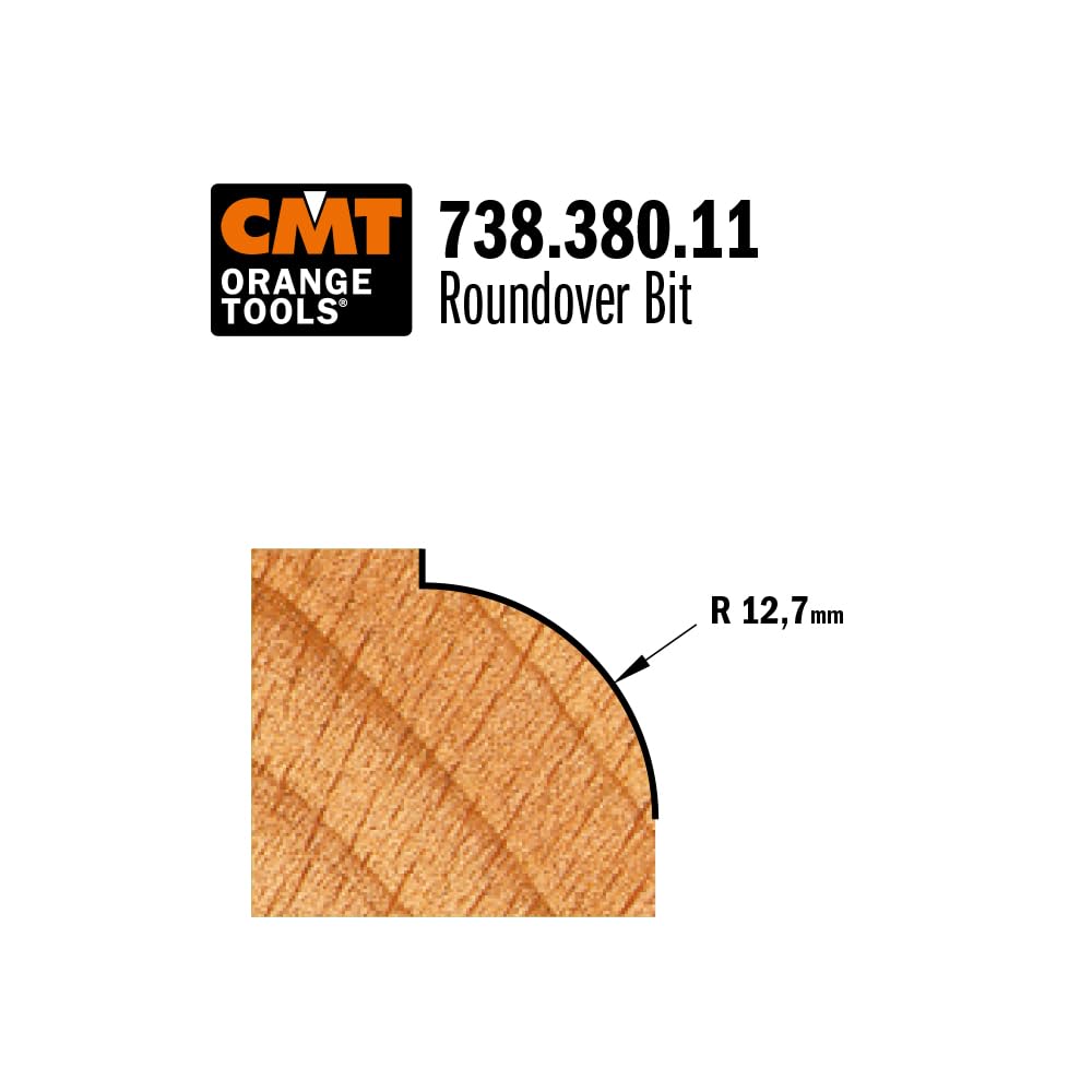 CMT 738.380.11 Fresa a Raggio Concavo, Arancione/Grigio