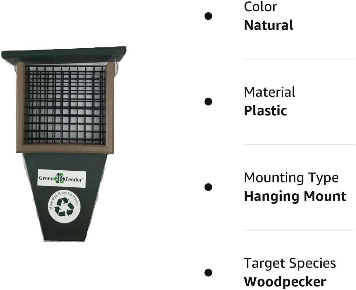 Songbird Essentials Rubicon Suet Feeder with Tail Prop Hunter Green