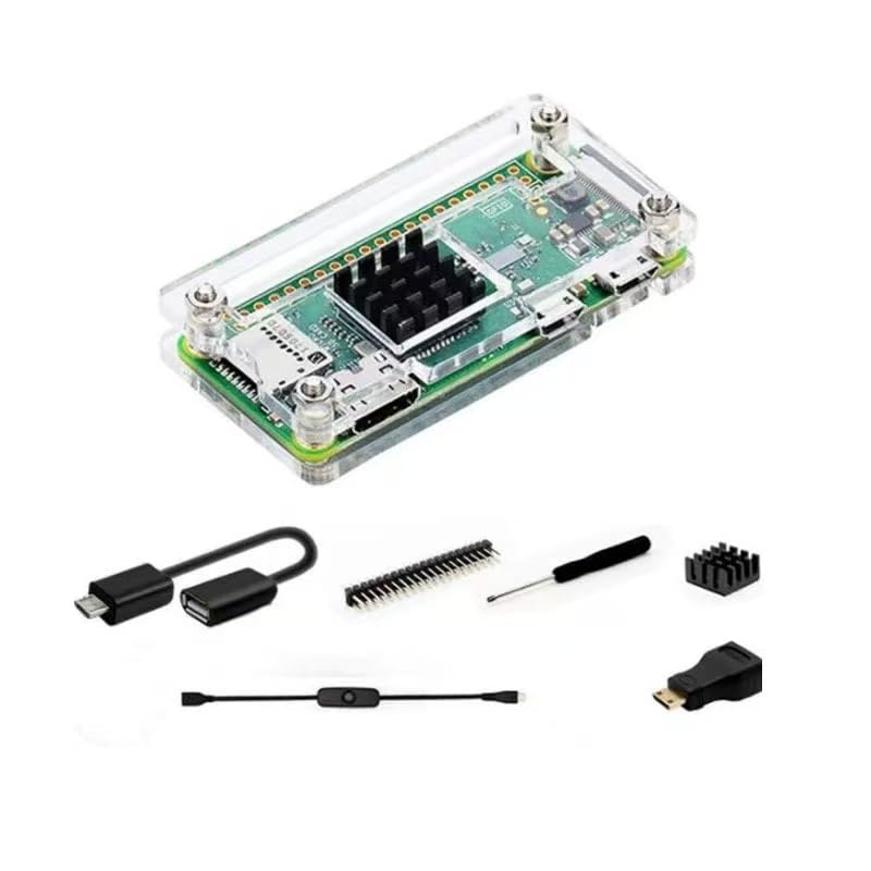 Raspberry Zero W 2W Case,Clear Acrylic Case for Raspberry Pi Zero/Zero W, Durable Protective Enclosure with Easy Assembly