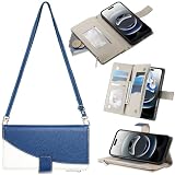 BaiFu Cover a portafoglio per Xiaomi Mi 10 5G, borsa con porta carte di credito, tracolla, cordino, cerniera, custodia protettiva per telefono-Blu-02
