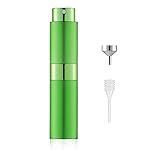 LISAPACK 8ML Atomizer Perfume Spray Bottle for Travel, Empty Refillable Cologne Dispenser, Portable Sprayer (Green)