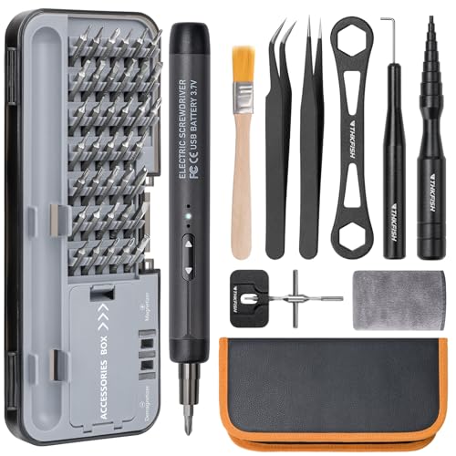 THKFISH Fishing Reel Maintenance Kit, Reel Repair Tool Kit, Fishing Reel Cleaning Set with Spool Pin Remover and 28 in 1 Screwdriver or 38 in 1 Electric Screwdriver