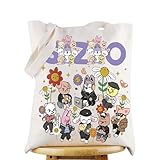 WZMPA Korea Member Canvas Tote Bag Korea Group Fans Gift Korean Group Shopping Grocery Bag (ZOO TG)