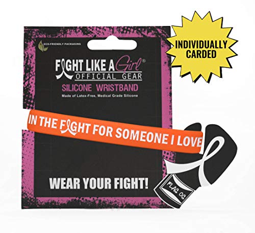 "In The Fight For Someone I Love" Leukemia Ms Kidney Cancer Wristband Bracelet 10-Pack (Orange) #TOP1