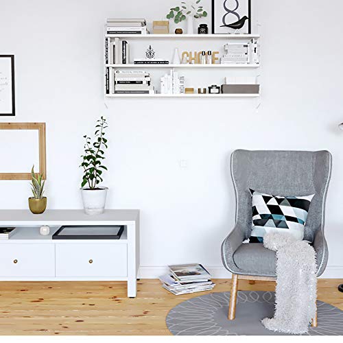 Étagère murale industrielle bois et métal 18 kg pour salon et cuisine