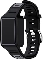 Vista 1 de Correa de silicona para Amazfit Helio Fitness Tracker, correa de repuesto compatible con Amazfit Helio Fitness Tracker, accesorios de correa de Gris