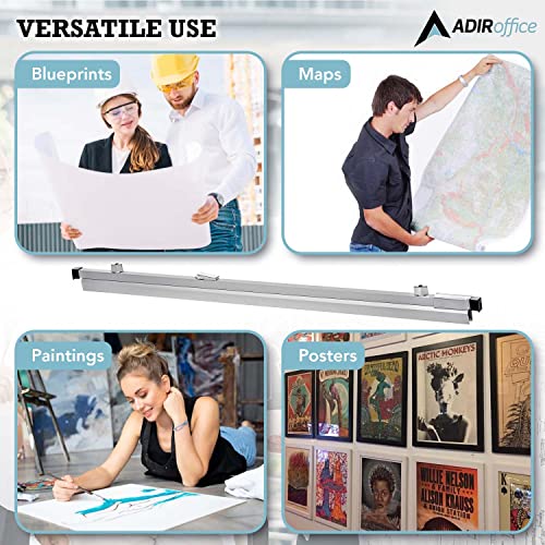 Adir Blueprint Clamp 30 Inches - Blueprint Clips, Blueprint Binding Strips, Architectural Blueprint Binders for Blue Print Organizers, Poster, Maps & Construction Plan Holder (Pack of 6) by Adir - Image 8