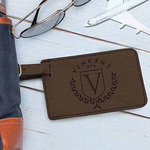 My Personal Memories Custom Personalized Luggage Tag - Engraved Travel - Monogrammed (Brown) - Thumbnail 2