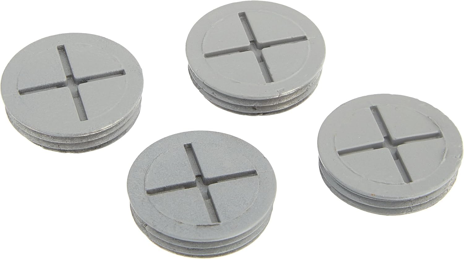 TayMac CP4100S Weatherproof Metallic Closure Plug Assortment Gray, 4-Pack, Four 1-in. NPT Screw Caps for a Weatherproof Electrical Box, Junction Box, or Outdoor Outlet Box