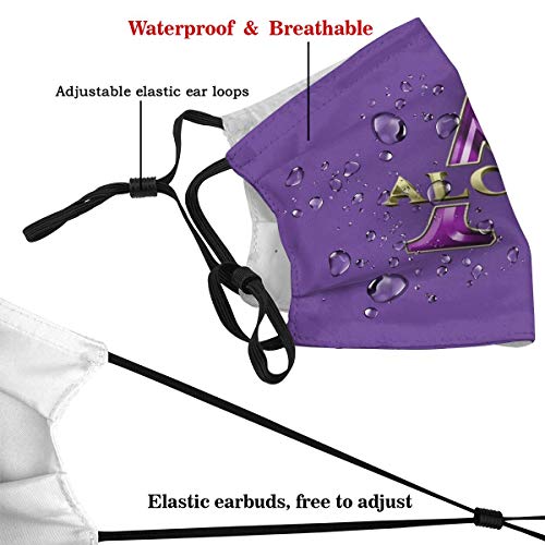 Genrics Adjustable Face Muffle Mouth Cover Unisex Breathable Balaclavas with 10 Filter for Alcorn University Football Fans - Thumbnail 4