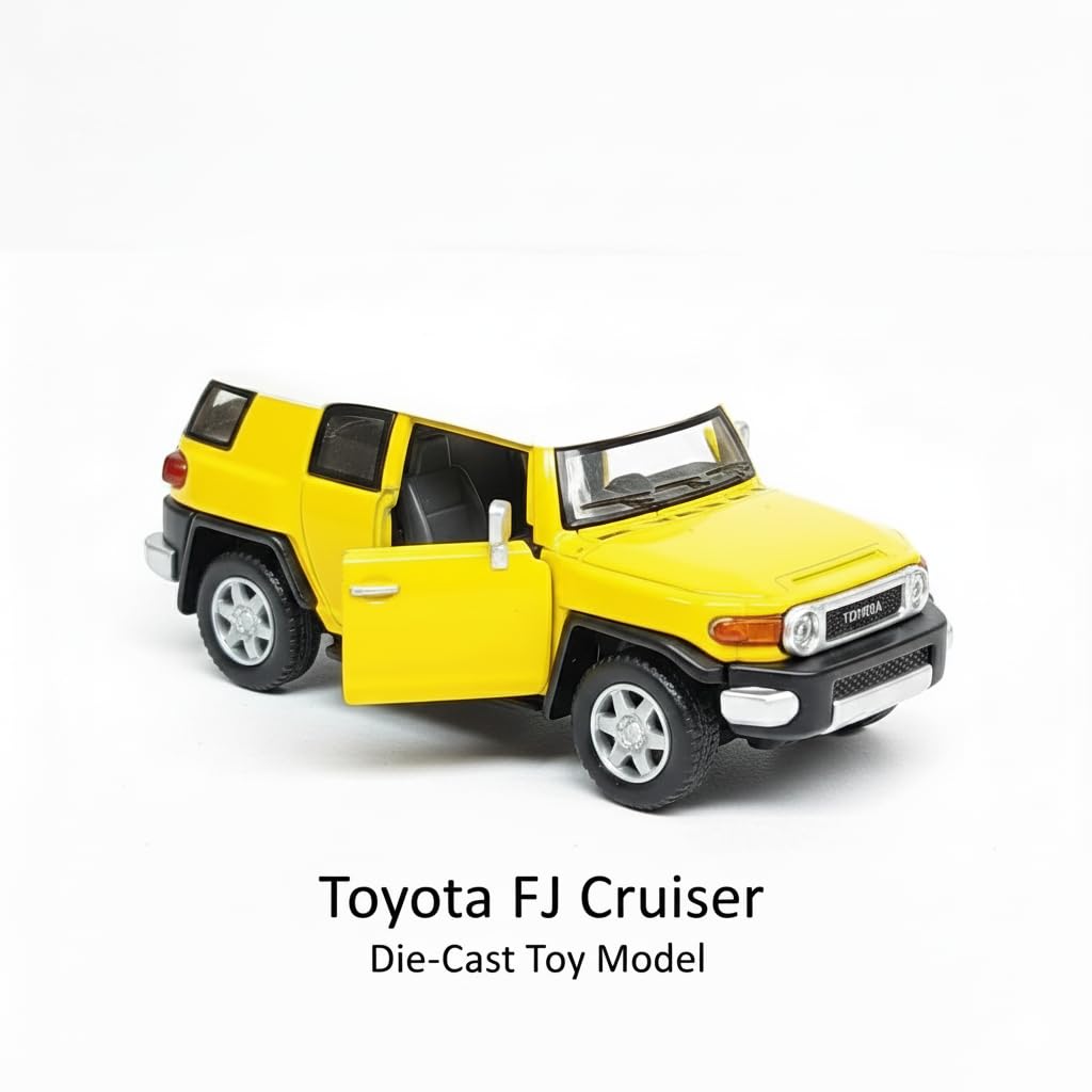 Amazon.com: Kinsmart Canary Yellow Toyota FJ Cruiser SUV 136 Scale