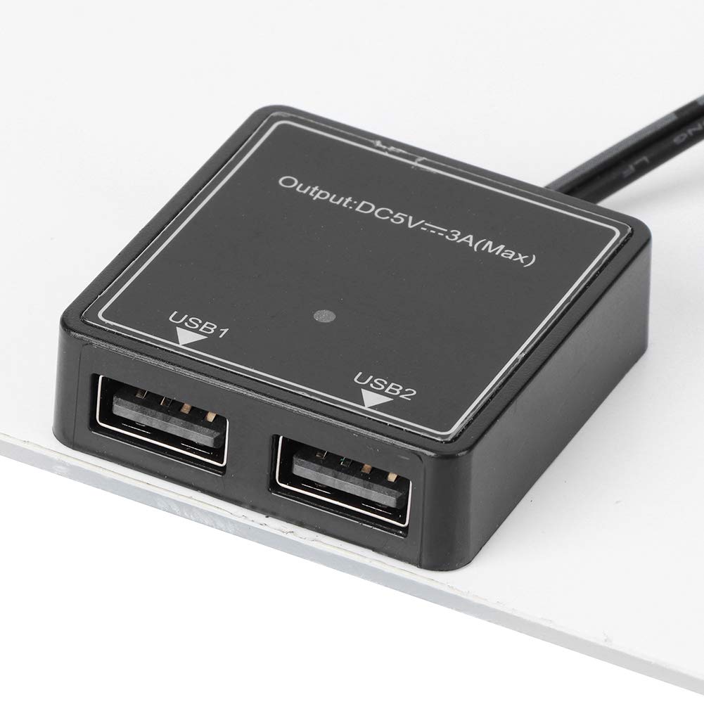 Panneau Solaire Avec Contrôleur PWM 12V/24V, Panneau Solaire en Silicium Monocristallin étanche IP65 Double USB 20w, Courant 10A/20A/30A en Option(30A)