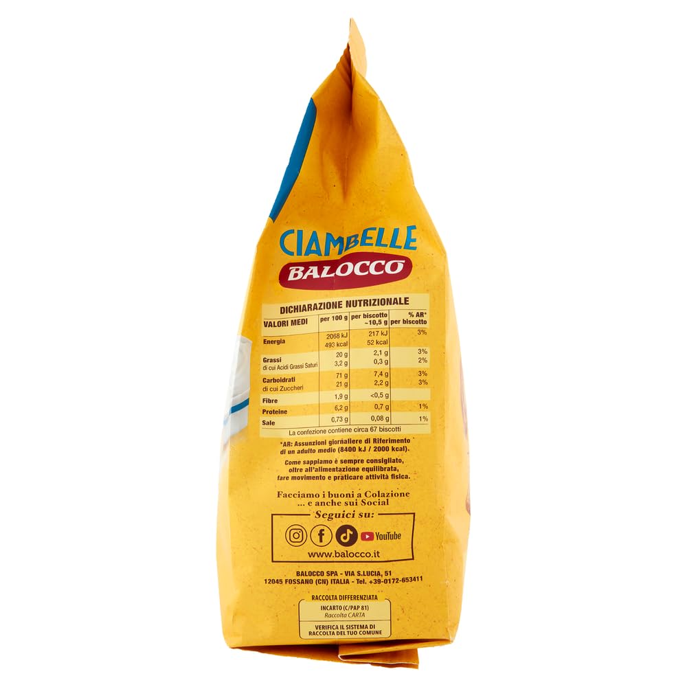 Italian Gourmet Bundle Sahne-Kringel-Kekse 6x 700g + Italian Gourmet Polpa Gratis – Italienische Ciambelle mit 100% frischer italienischer Sahne, Frühstücksgebäck & Vorrat 4,2kg