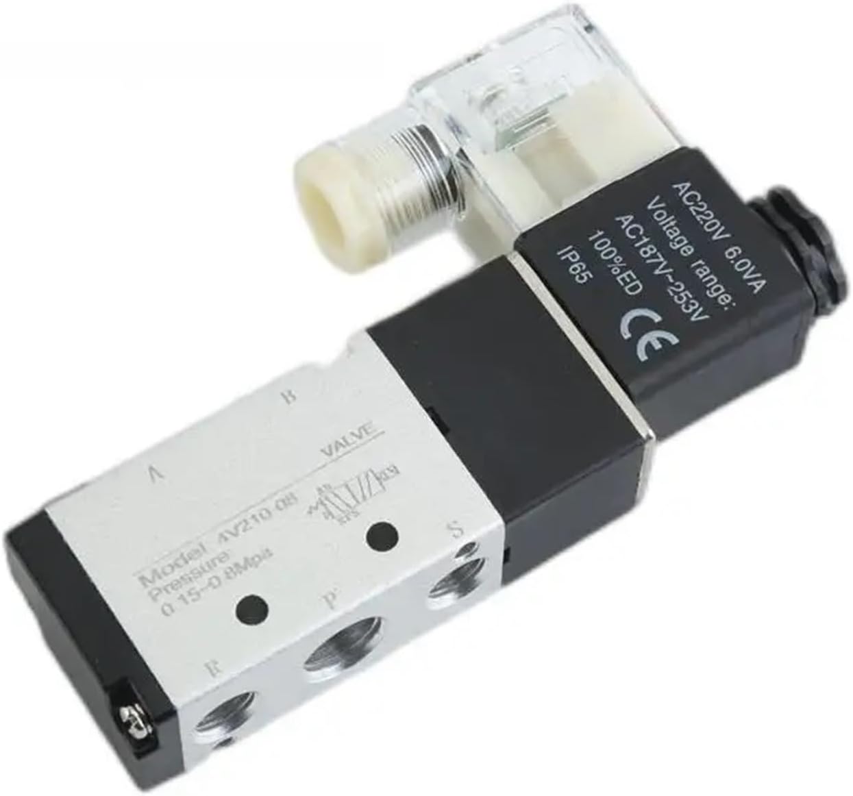 Pneumatic Electric Solenoid Valve 4V210-08 4V110-06/10/15 5 Way 2 Position Control Air Gas Magnetic Valve 12V 24V 220V(4V310-10 DC24V)