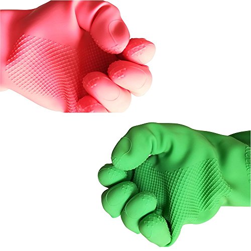 Hangnuo - Guanti al gomito, in gomma di lattice