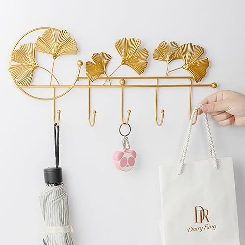 Miniatura 5 de BBAUER Gancho de pared azuldorado  Perchero decorativo para colgar abrigos, bufandas, bolsos, bolsos, mochilas, toallas y más, perchero moderno,