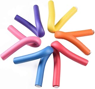 Aliesencia Flexible Curling Rods Hair Flexi Curling Rods Soft Flexible Rods Hair Diameter 1.8cm, Lenght 9.5".Flex Rods For Hair -Hair Curlers For Long,Medium and Short Hair (10 Rods)