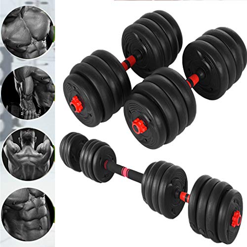 Adjustable Dumbbells Barbell Weights Set Home Weight with Connector Lifting Dumbells for Men and Women Gym Equipment Dumbbell (Black, 20KG/44lbs)
