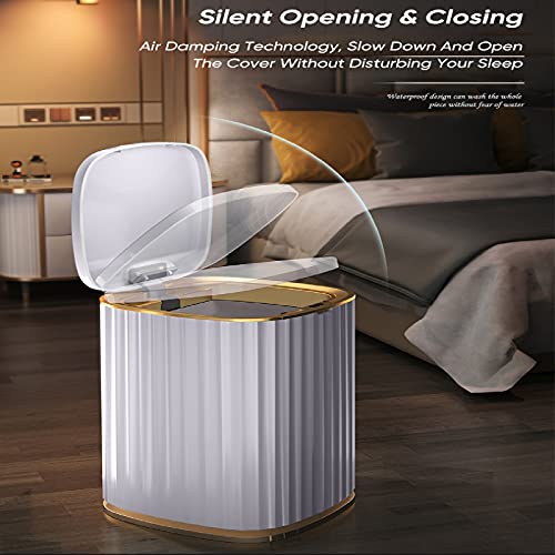 Automatische Smart Sensor Prullenbak Kan Waterdichte Badkamer Keukenkast Opbergdeksel Geschikt voor Thuis Woonkamer of… - Image 5