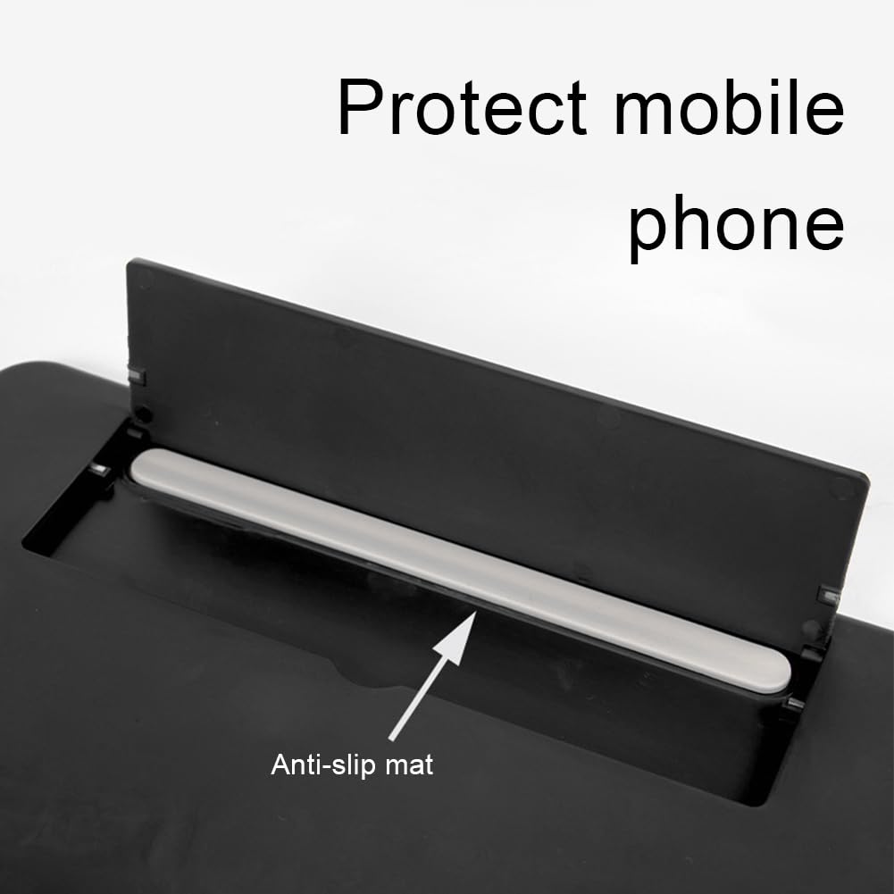 Téléphone Agrandisseur Ecran, Loupe Grossissante pour Téléphone, 3D Amplificateur D'écran, Loupe pour Écran de Téléphone, Compatible avec Tous Les Smartphones, 14 Pouces, Noir