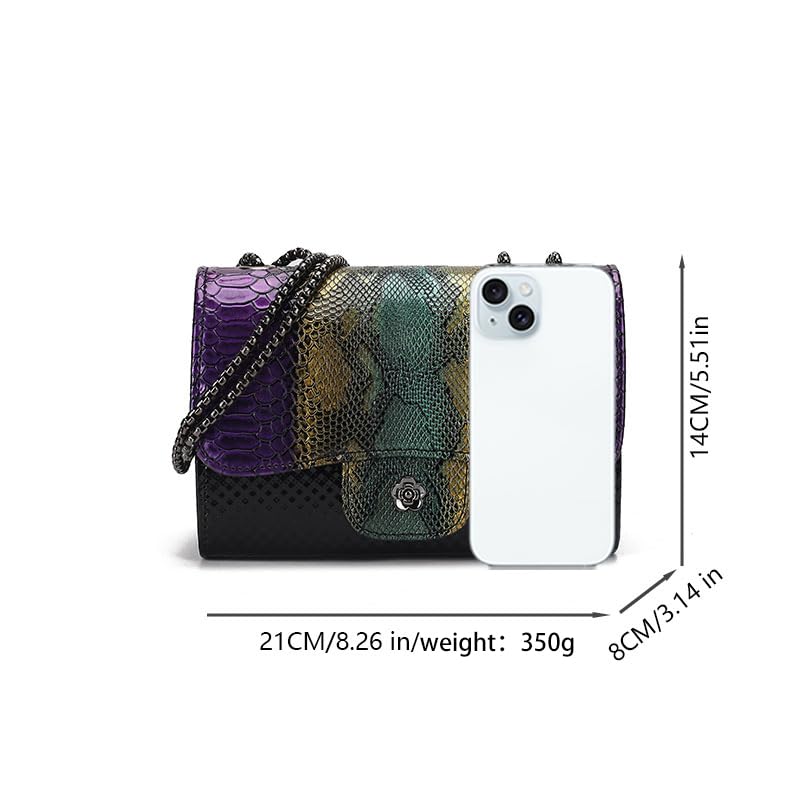Python Scale Pattern Women's Shoulder Bag Fashion Fashion Women's Shoulder Wallet Card Bag2