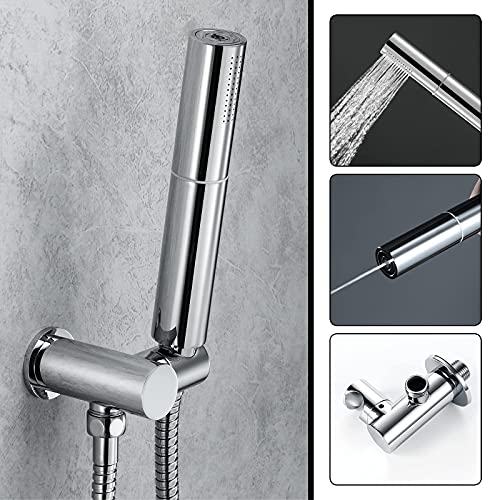 Mitigeur de douche à long bec orientable et double commande en laiton antique - 8