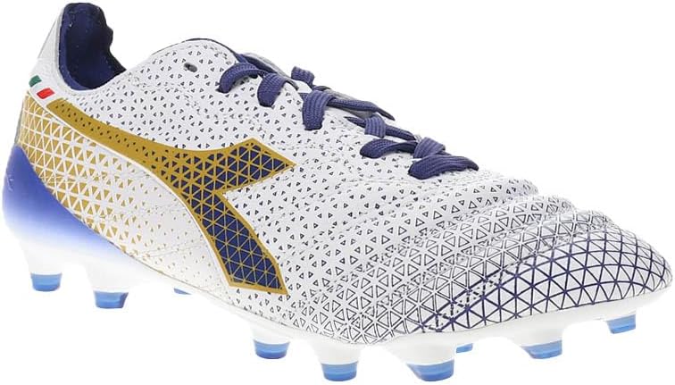Diadora Mens Brasil Elite Tech Gr Ita Lpx Soccer Cleats - White, Yellow