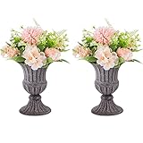 jarrones jardineras MULTIPROPÓSITO: combine con flores artificiales, perfecto para centros mesa bodas rústicas, caminos pasillo, decoraciones para fiestas, decoraciones para eventos. También es adecuado para decoración hogar, el jardín y granja.
