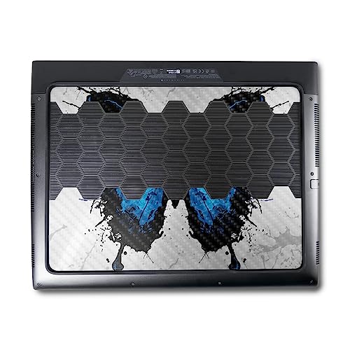 Image of MightySkins Carbon Fiber Skin Compatible with Alienware M18 R1 (2023) Full Wrap Kit - Butterfly Splash | Protective, Durable Textured Carbon Fiber Finish | Easy to Apply | Made in The USA