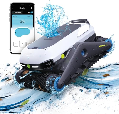 Degrii Zima PRO: El limpiapiscinas inteligente que revoluciona el verano por solo 699 euros 2 Degrii 2024 Actualización Robot Limpiafondos Piscina Sin Cable (con App), Aspirador Piscina Automatico para Fondo/Muro/Línea de Agua, 210 Minutos,5000 m2 Cubiertos, Radar Ultrasónico; Degrii Zima-Pro
