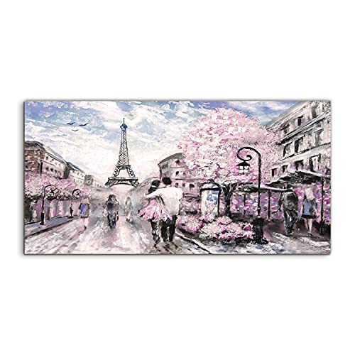 Tableau acrylique 120x60cm Street Paris City pour la décoration murale du salon