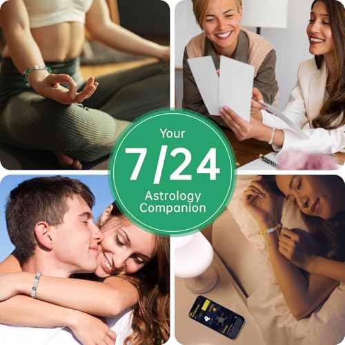 NFC Zodiac Bracelet Aries with Real-Time Daily Horoscope - Personalized Astrology Birthstone Jewelry, Adjustable Knot Design for All 12 Zodiac Signs, Spiritual Gift for Women & Men4