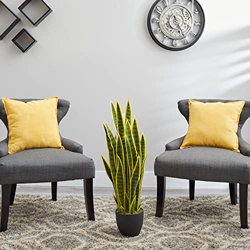 Nearly Natural 33” Sansevieria Artificial Silk Plants Green by Nearly Natural - Image 5