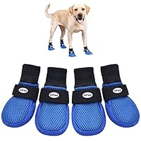 Hipaw Dog Shoes for Summer Hot Pavement,Breathable Dog Boots for Medium Large Dogs,Comfortable Paw Protectors with Nonslip Rubber Sole,Durable Dog Booties for Hiking