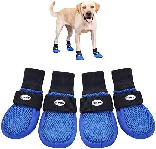 Hipaw Summer Breathable Dog Boots Nonslip Sole Paw Protector for Hardwood Floor