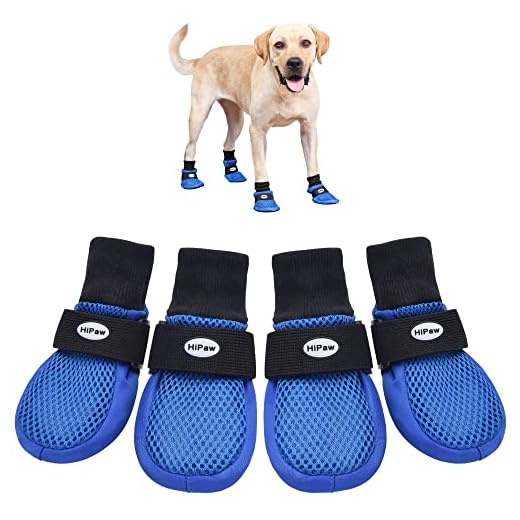 Hipaw Summer Breathable Dog Boots Nonslip Sole Paw Protector for Hardwood Floor