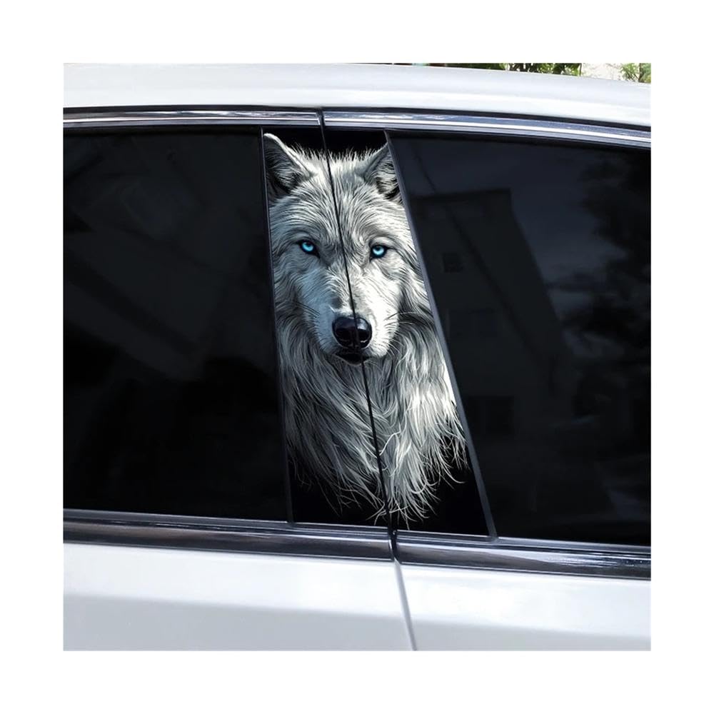 Bertdcx D Wolf Eyes Animal Car B-Pillar Vinyl Waterproof Sticker Car Oor Pillar Ecorative Auto Parts(D)