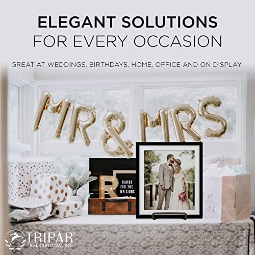 Tripar 6-Inch Metal Mahogany Painted Square Kitchen Book Holder/Stand, Wire Mini Easel, Small Photo Stands For Table, Display For Picture Frames, Plaques & Plates #TOP3