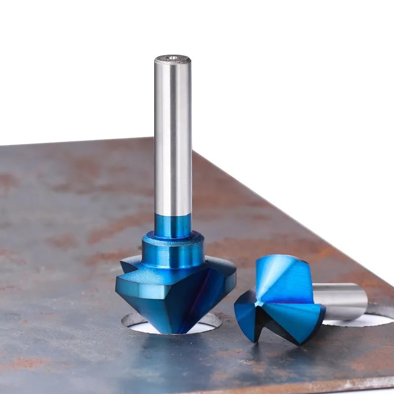 Broca Avellanadora HSS, 3 Flautas, Herramientas De Biselado De 90 Grados, Cortador De Agujeros De Metal Y Madera, Cortador De Chaflán,40mm