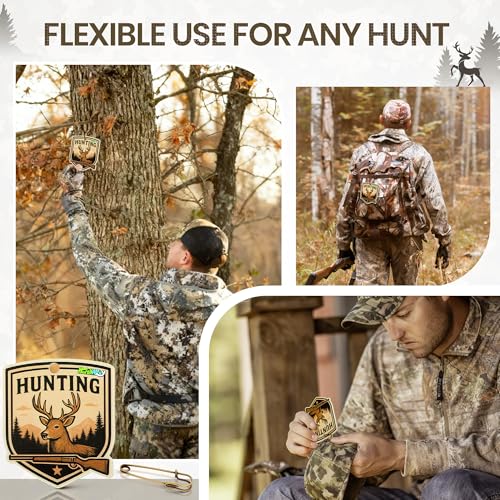 HappyAlley 6 Pack Cover Scent for Deer Hunting, Human Scent Eliminating, Deer Hunting Essentials, Long-Lasting Fresh Earth Aroma, Odor Control Blocker with 3 Safety Pins & 1 Elastic Cord
