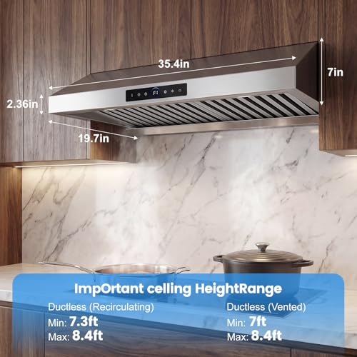 Image of NEW 30 Inch Under Cabinet Range Hood 1200 CFM, Sloping Design