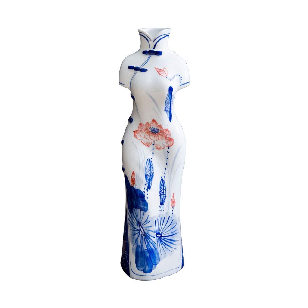 Vase en céramique lotus pour fleurs séchées et décoration de salon