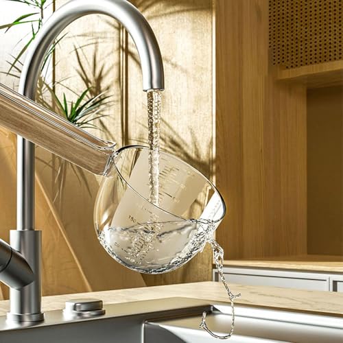 Messbecher, Tierfutter-Messlöffel, Hundefutter, Präzisionswaage, Tierfutter-Messbecher, Katzen-Messbecher mit Verschlussclip-Design, für Hunde und Katzen, Reismehl, Getreide Nts90 (Beige, 19x8x6.5cm)